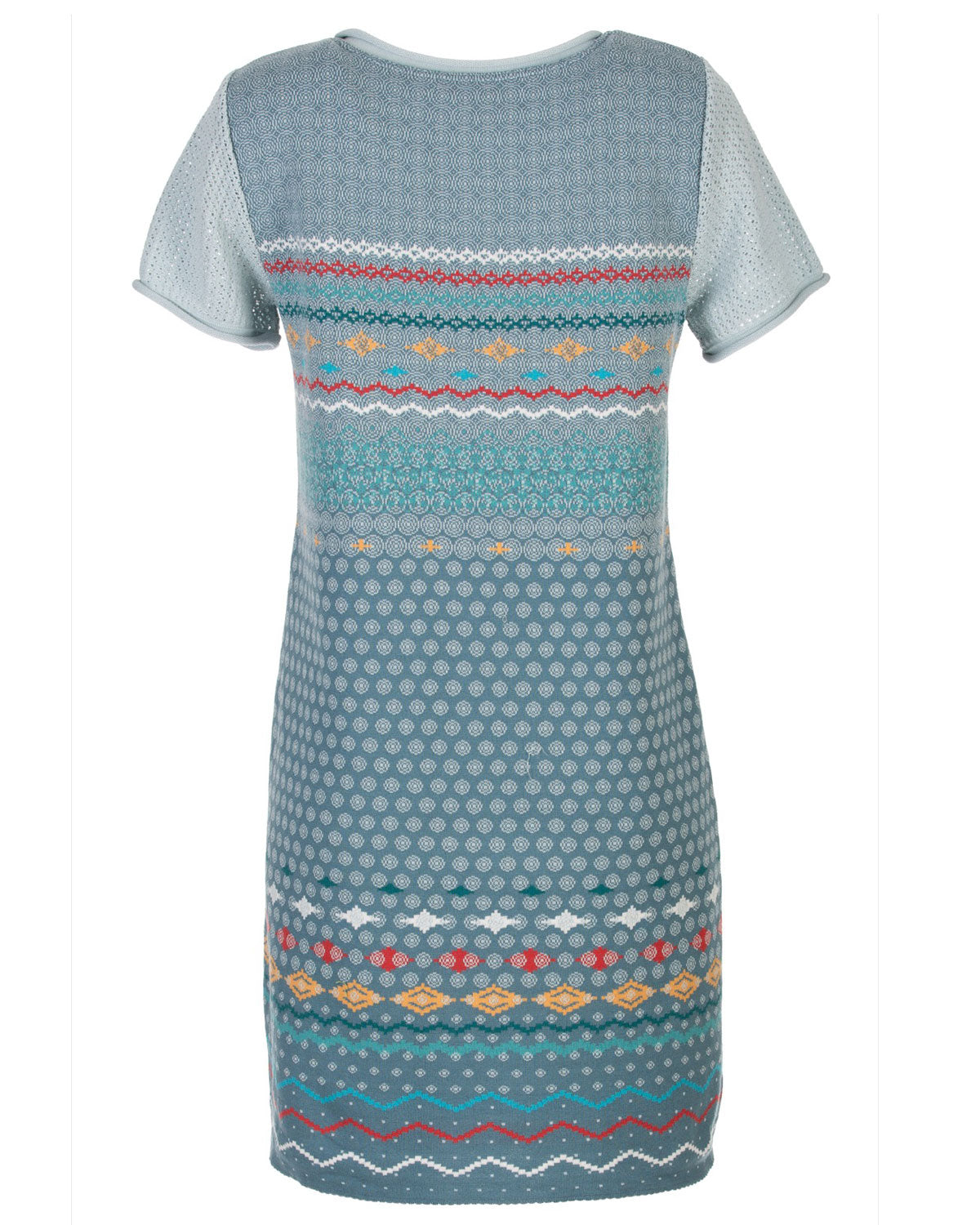 Dunque Jacquard-Strickkleid reiner Baumwolle Bio