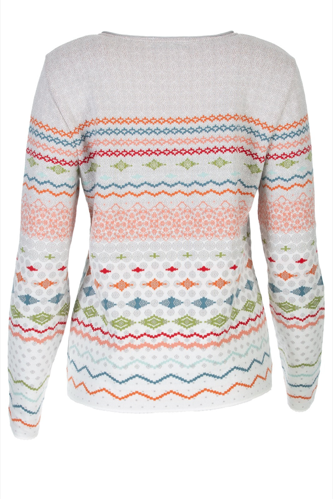 Dunque Damen Jacquard-Strickjacke reiner Baumwolle Bio