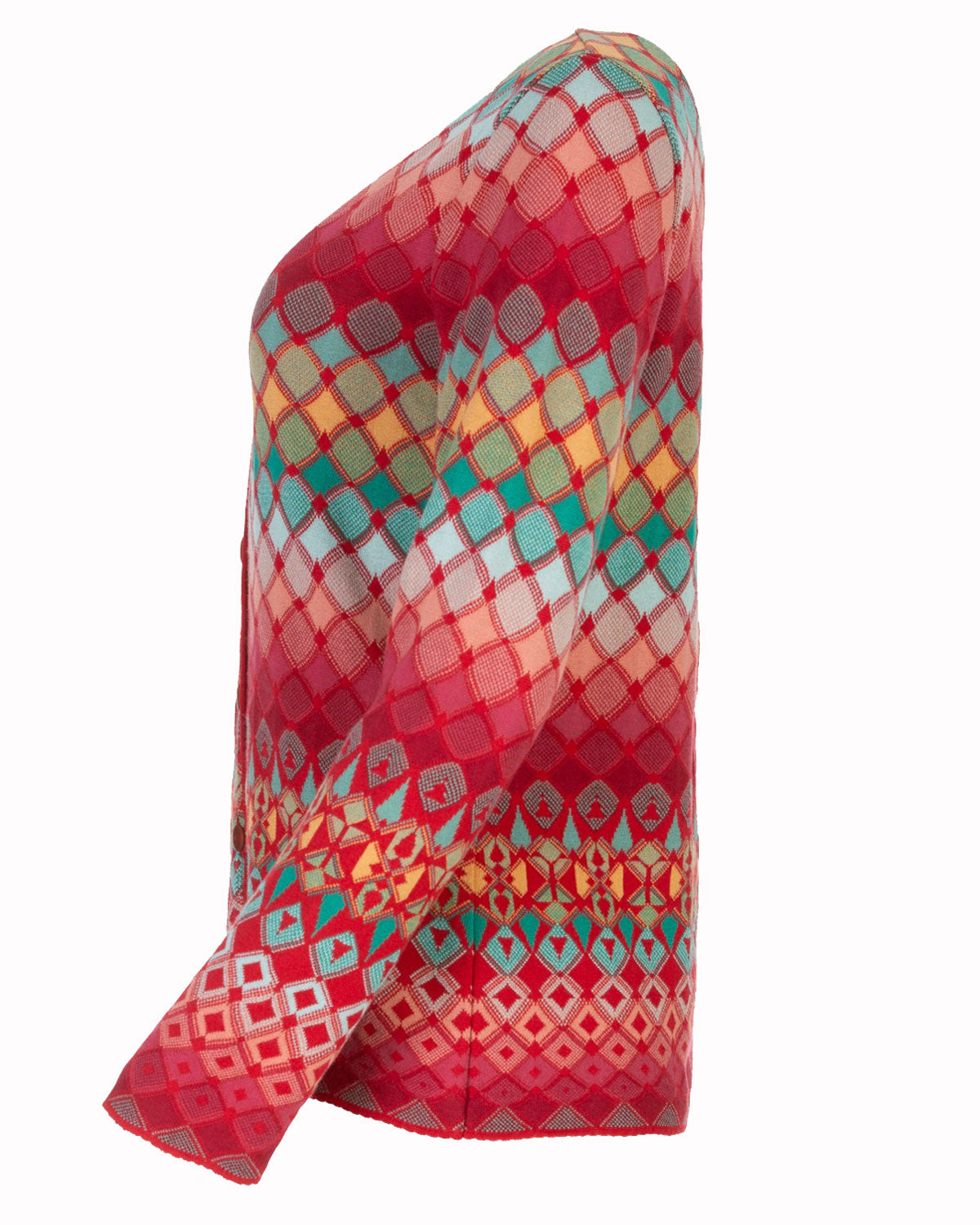 Dunque Jacquard-Strickjacke Baumwolle Bio