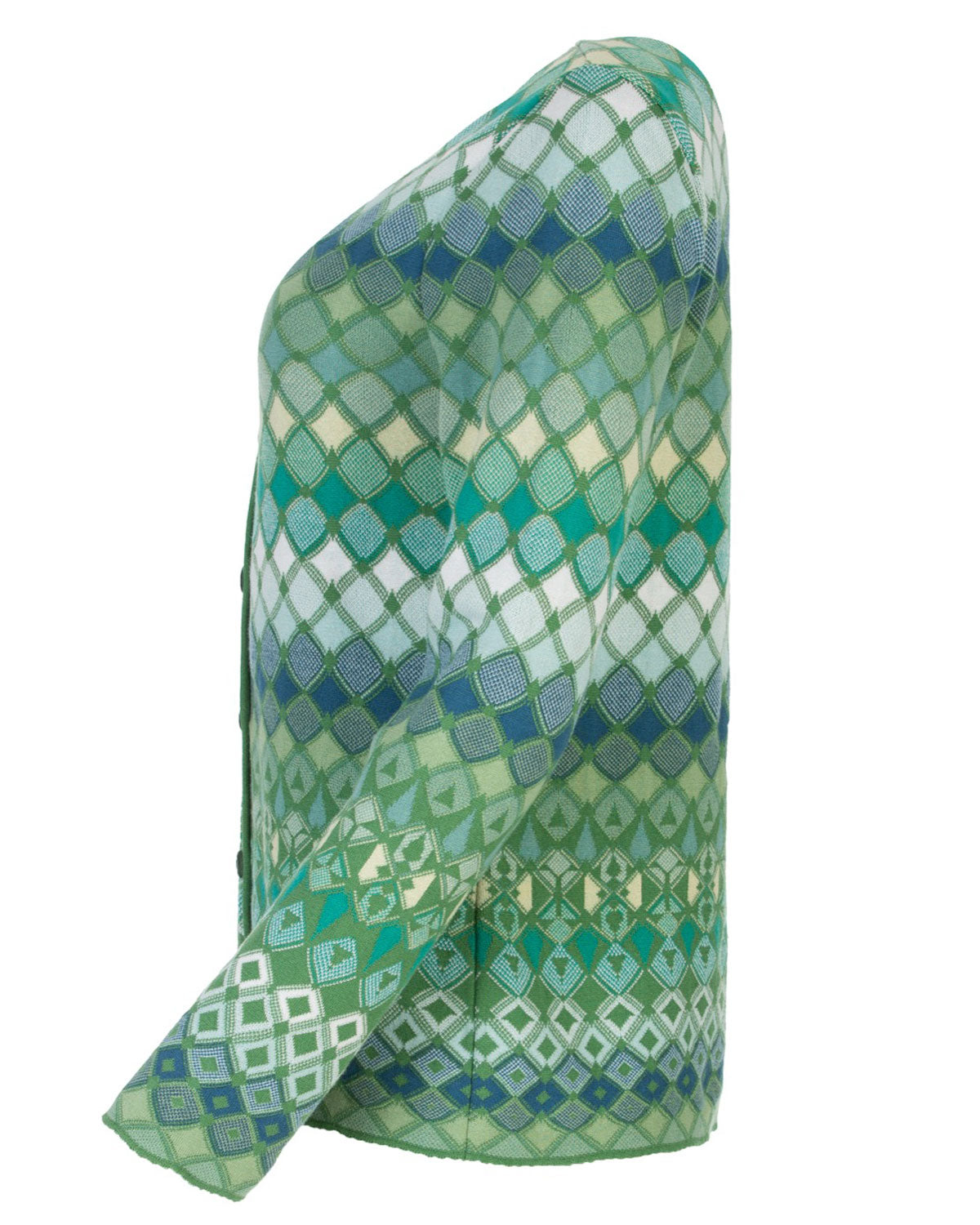 Dunque Jacquard-Strickjacke Baumwolle Bio