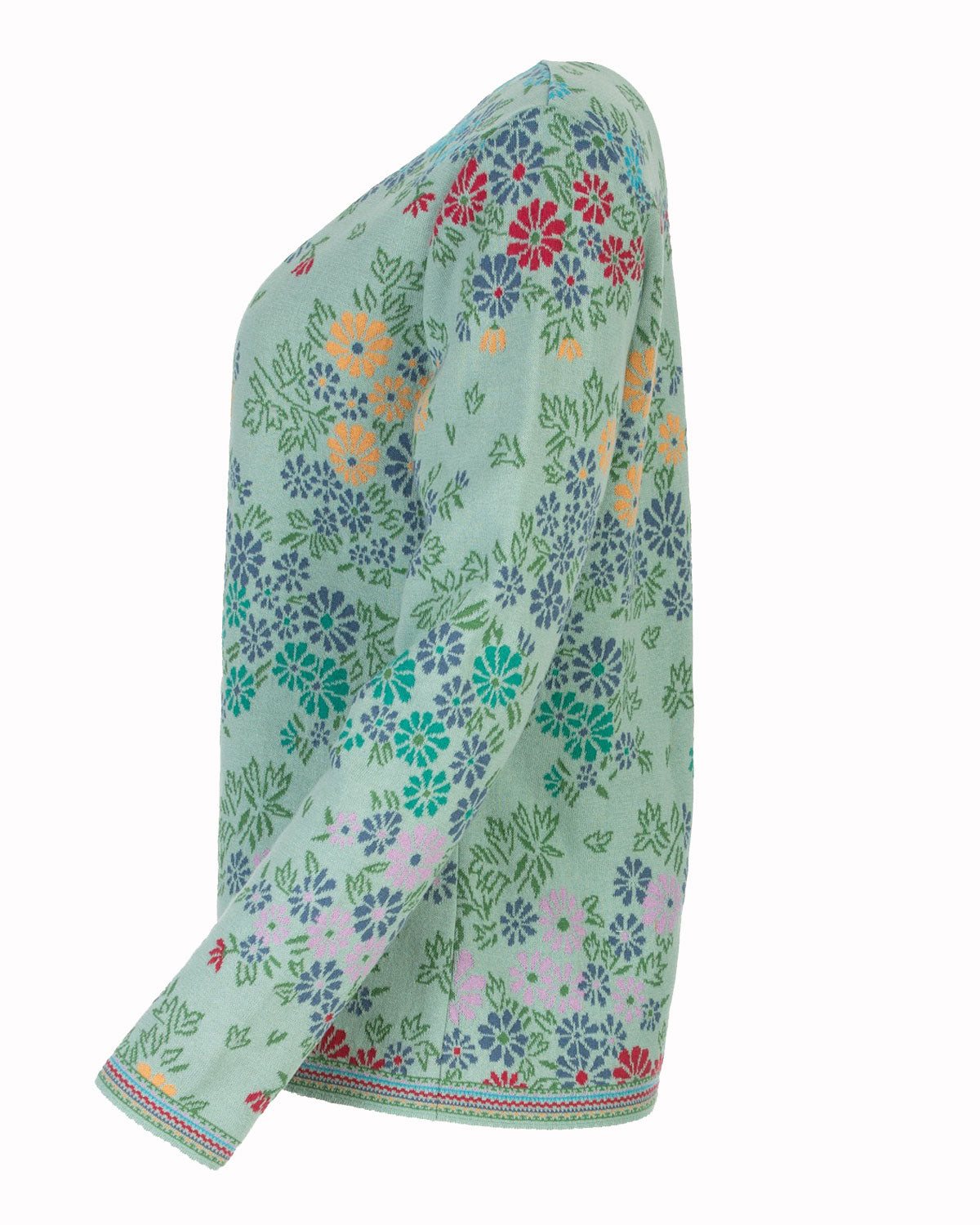 Dunque Jacquard-Strickjacke Baumwolle Bio