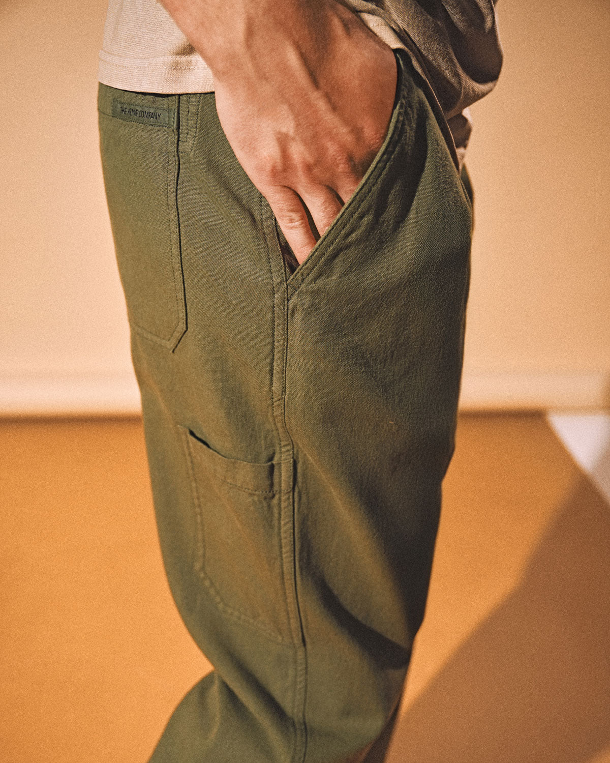 Herren Cargohose mit Bundfalte Hanf Bio Baumwolle