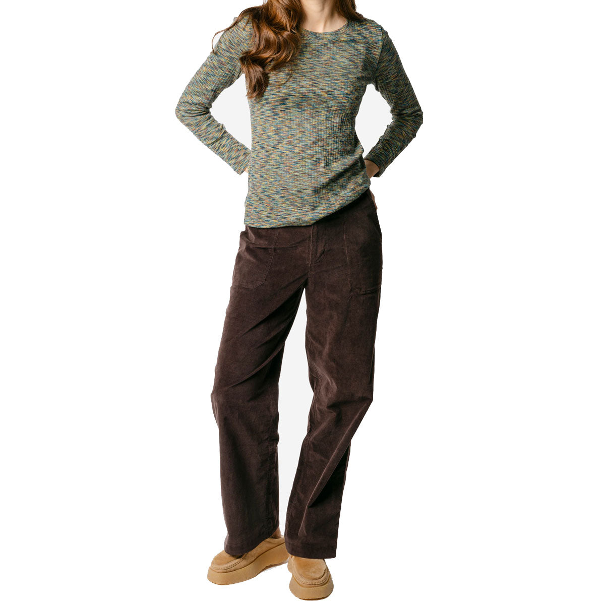 Damen Langarm Shirt Bunt Bio-Baumwolle