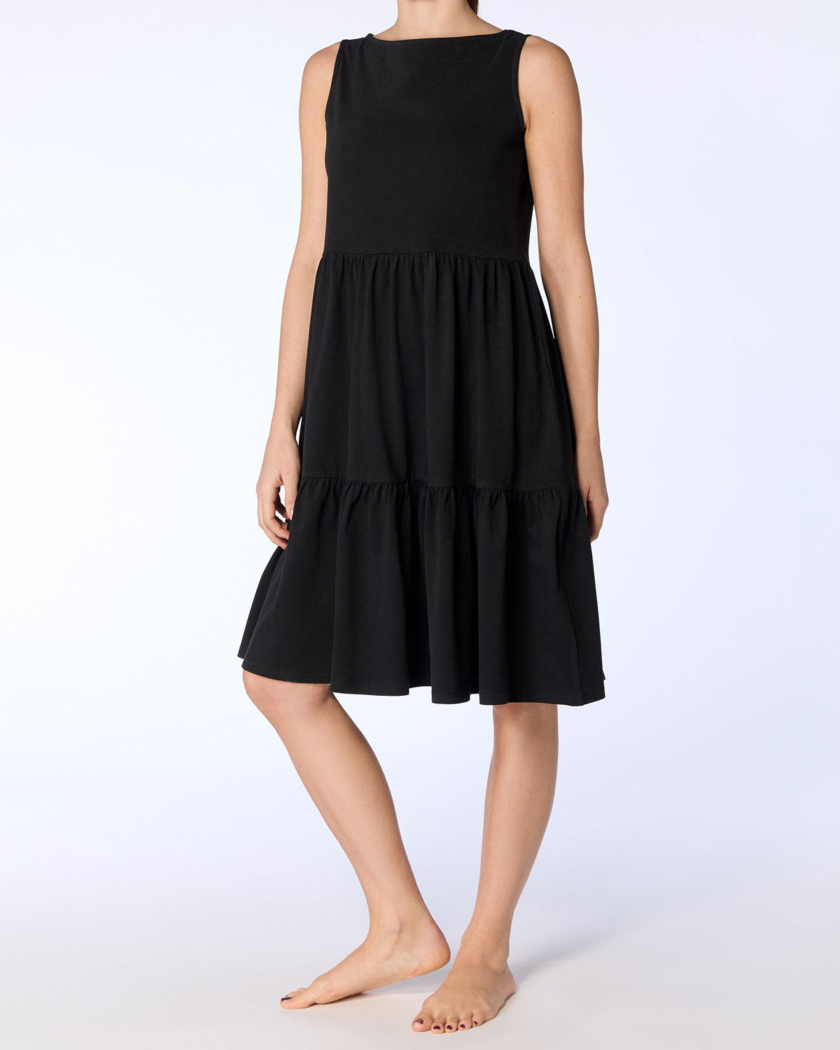 Leela Cotton Damen Volantkleid reiner Bio Baumwolle