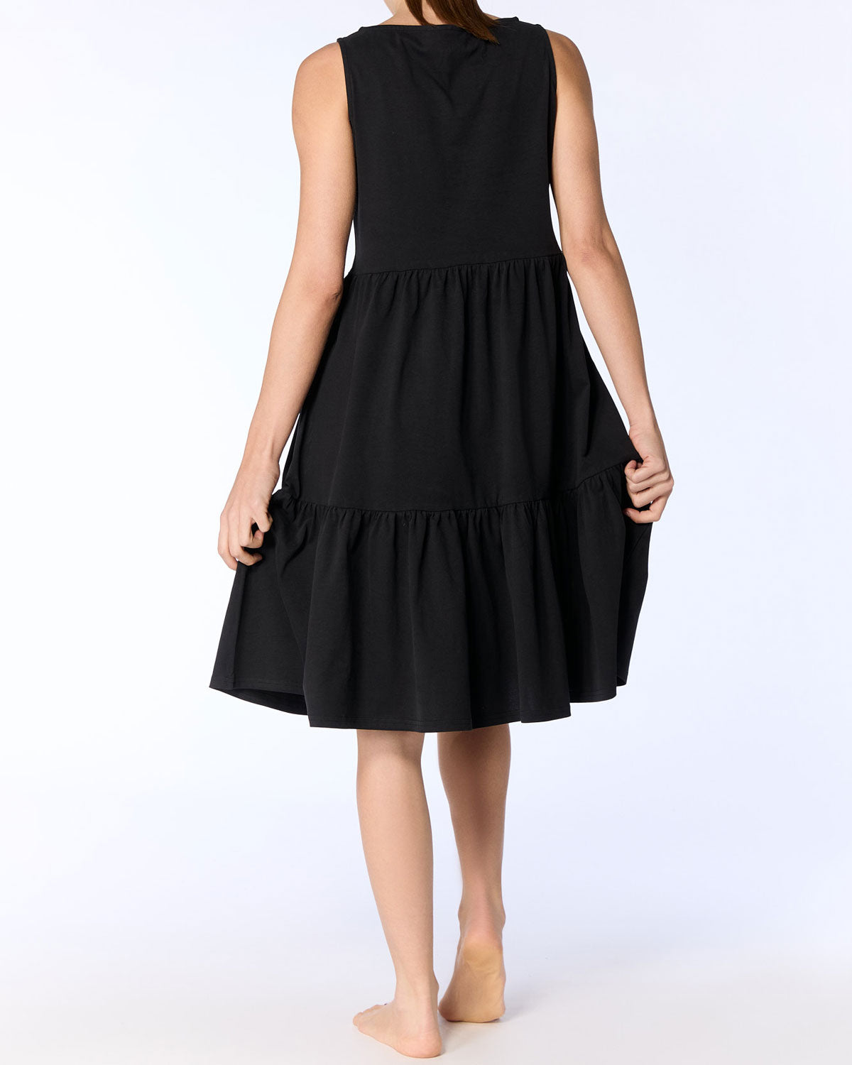 Leela Cotton Damen Volantkleid reiner Bio Baumwolle