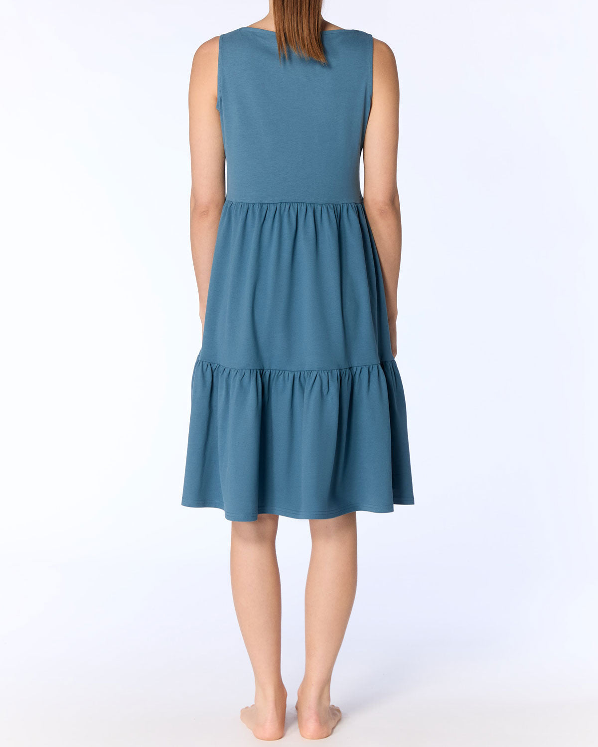 Leela Cotton Damen Volantkleid reiner Bio Baumwolle