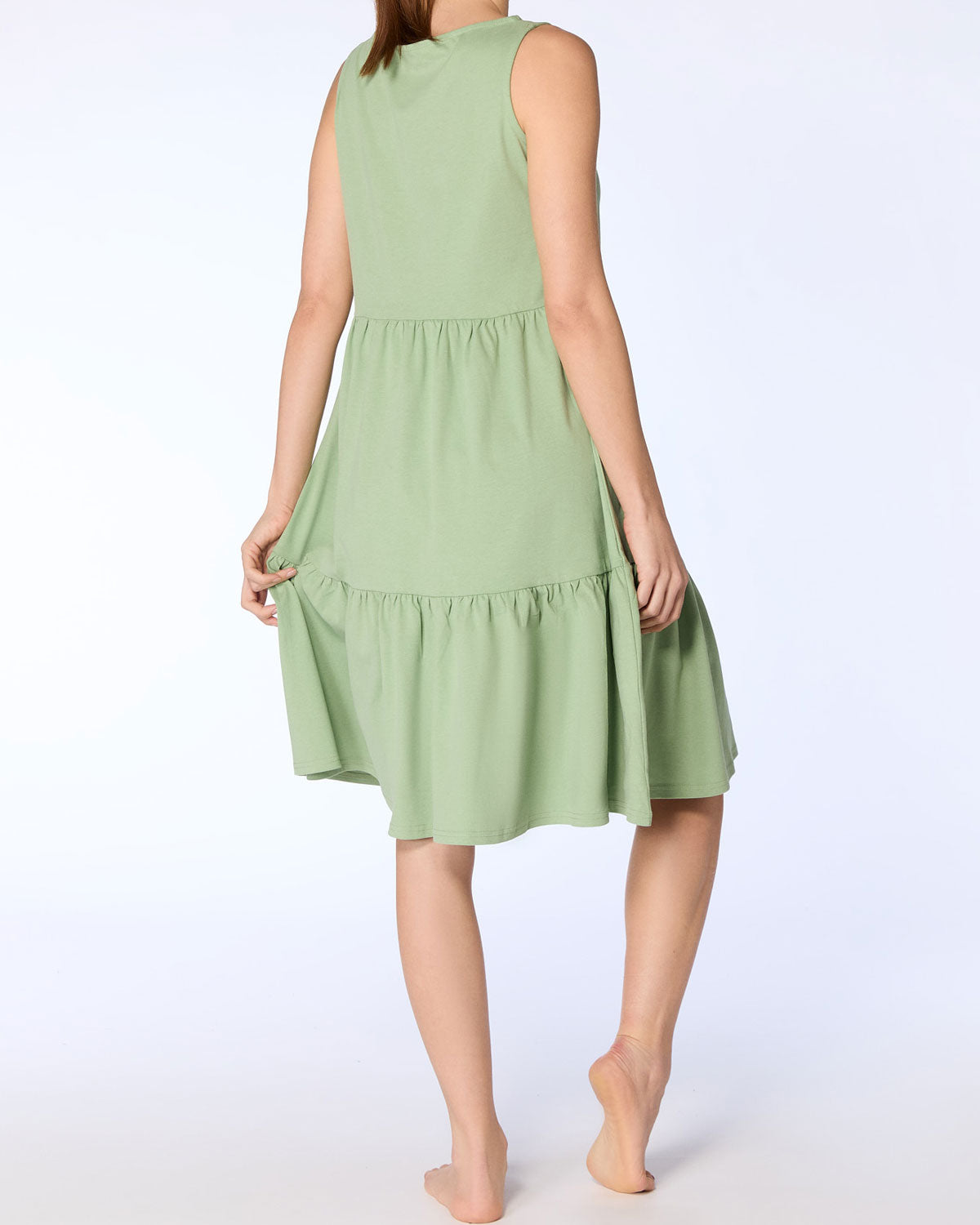 Leela Cotton Damen Volantkleid reiner Bio Baumwolle