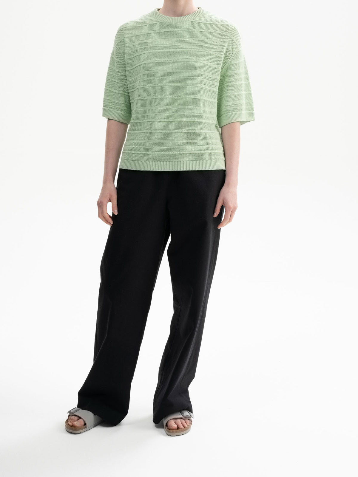 Mela Damen Strick T-Shirt Bio Baumwolle