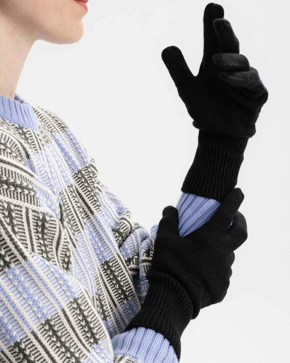 Mela Unisex Strick Handschuhe Bio Baumwolle
