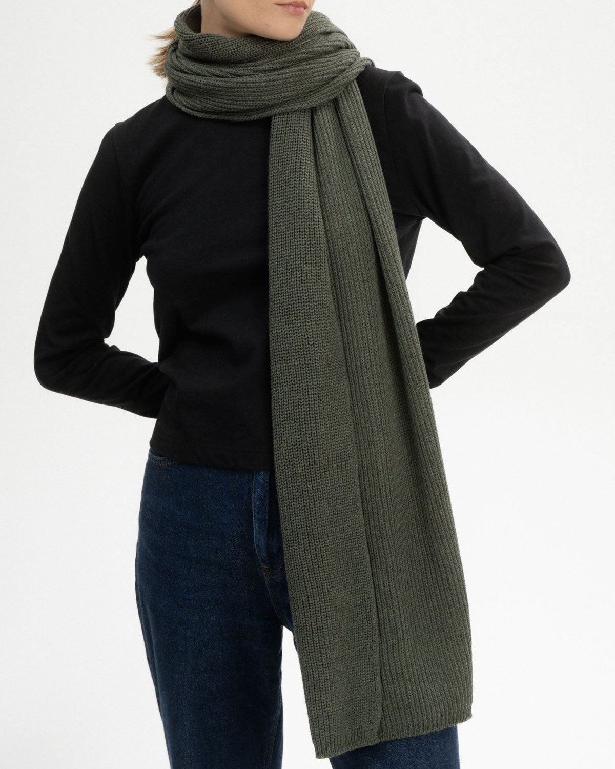 Mela Unisex Rippstrick Schal Bio Baumwolle