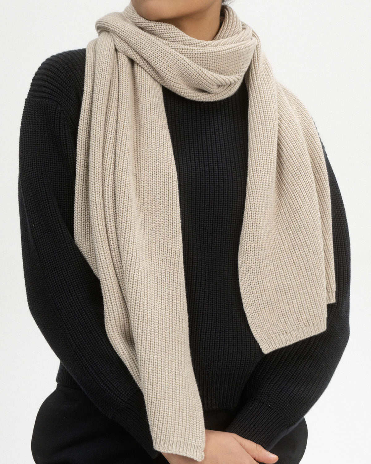 Mela Unisex Rippstrick Schal Bio Baumwolle