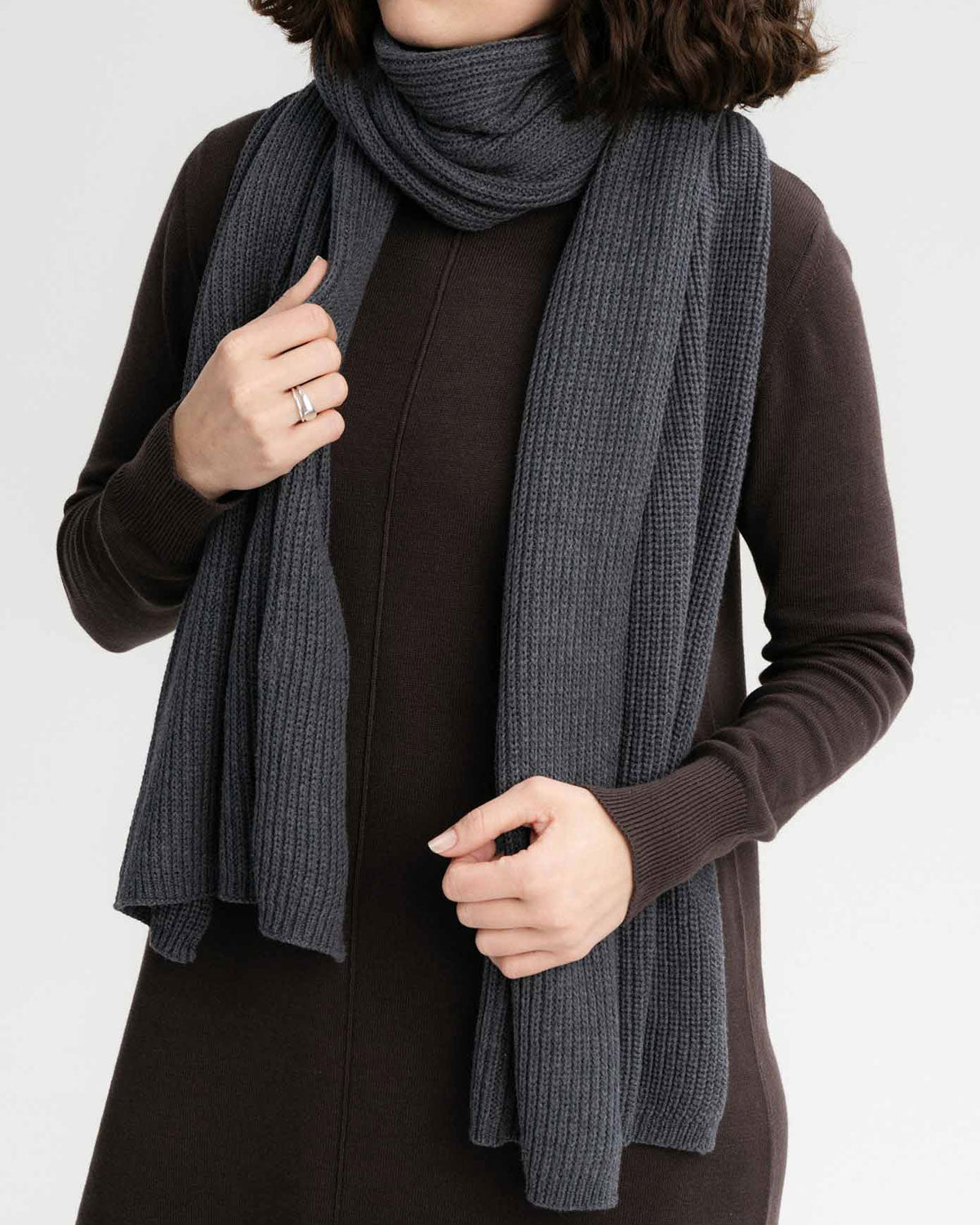Mela Unisex Rippstrick Schal Bio Baumwolle