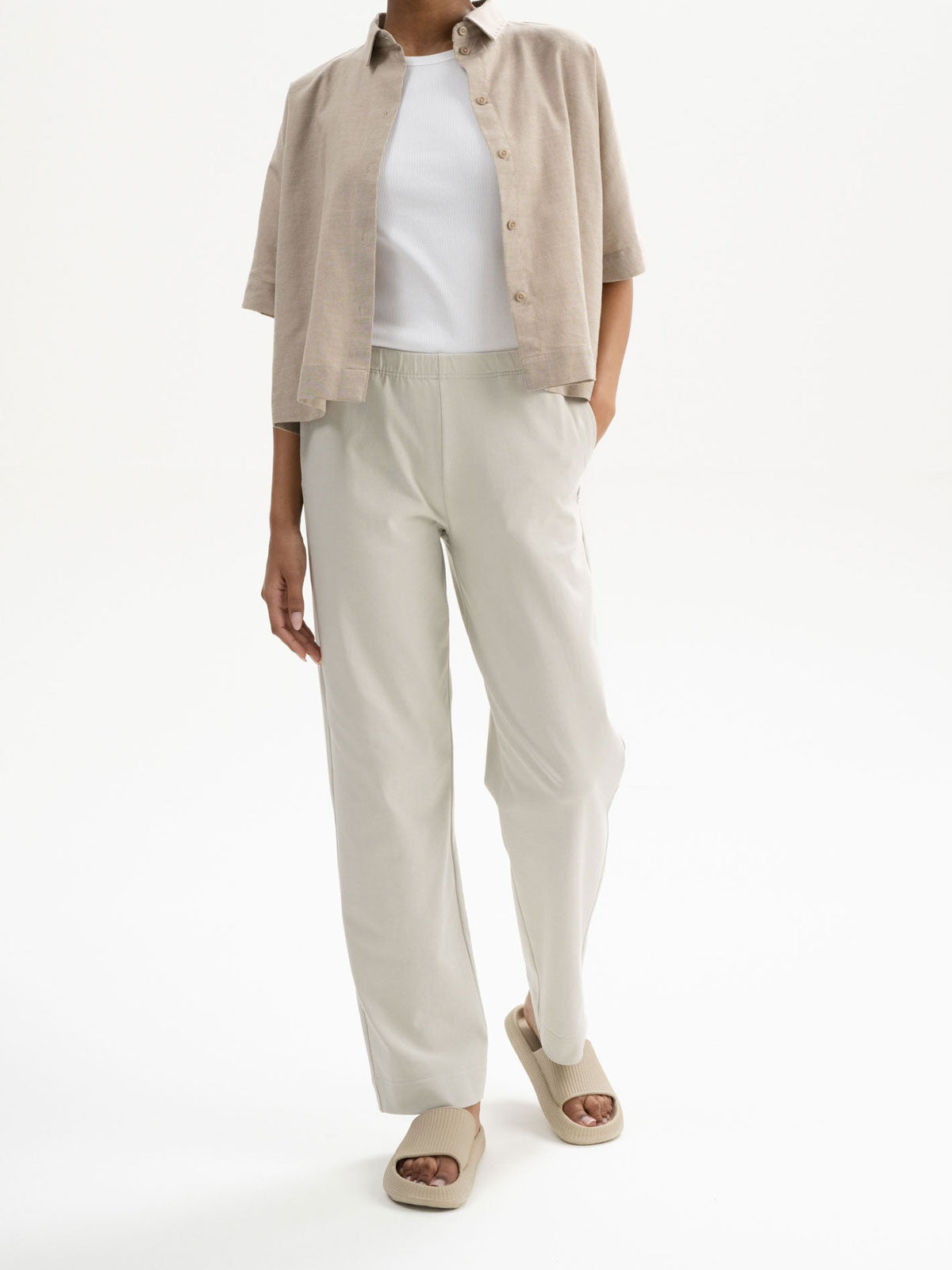 Mela Damen Oversize Hemd Kurzarm Bio Baumwolle