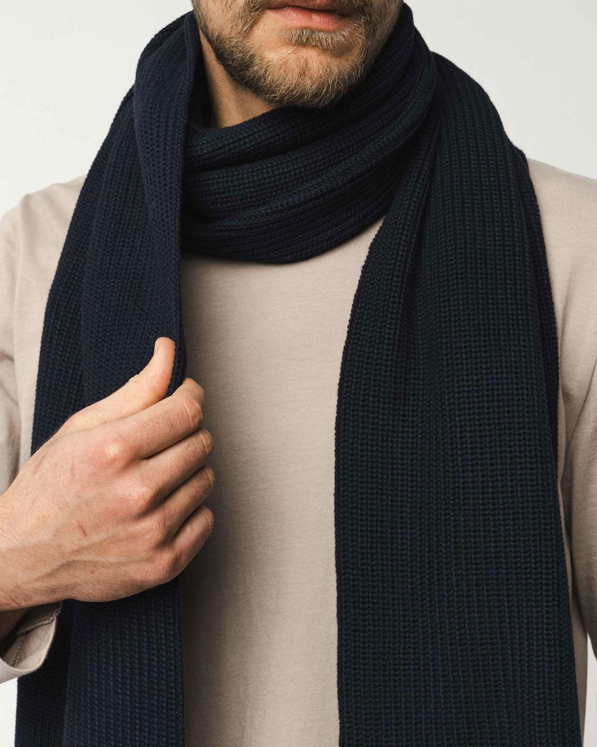 Mela Unisex Rippstrick Schal Bio Baumwolle