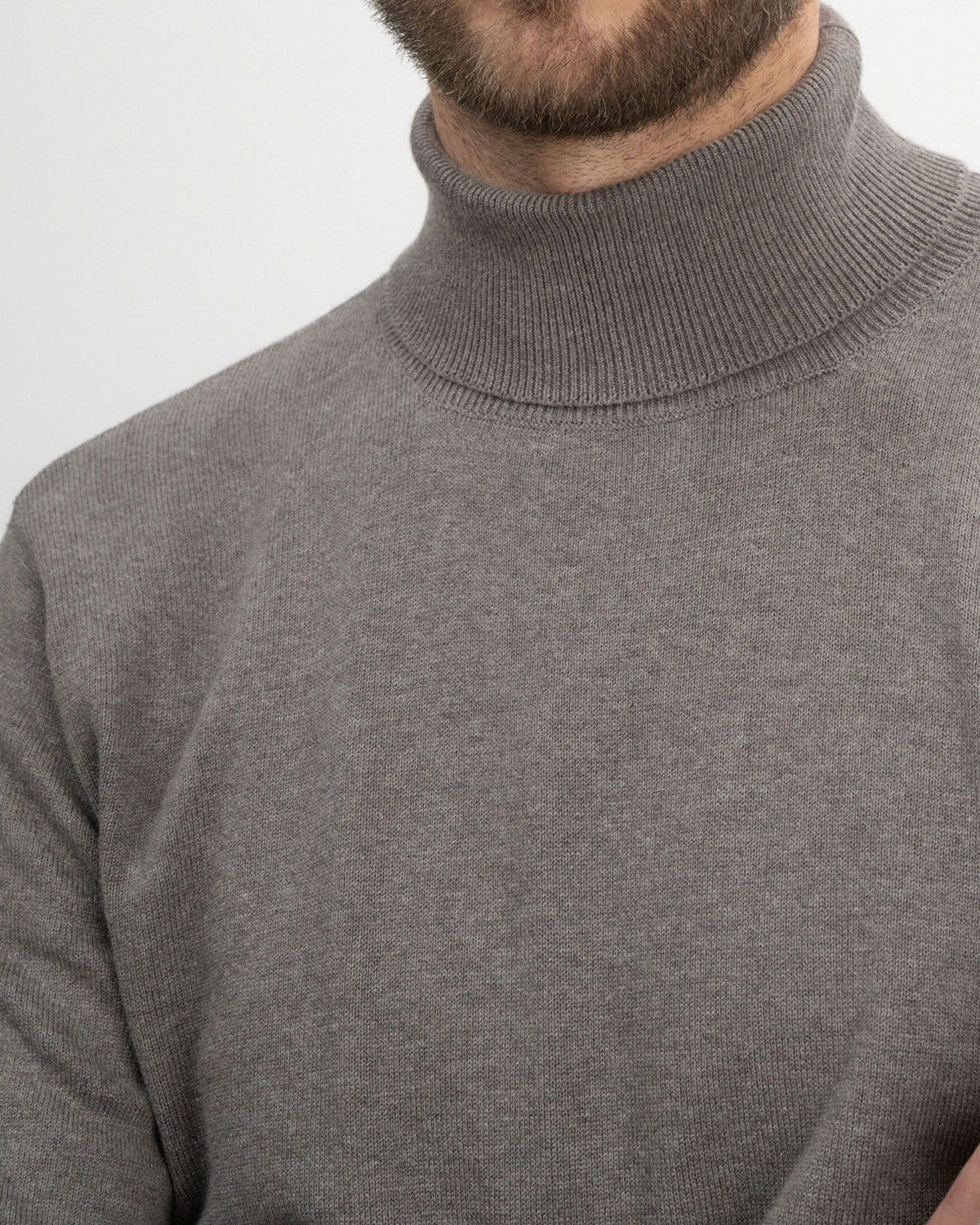 Mela Herren Feinstrick Rollkragenpullover Bio Baumwolle