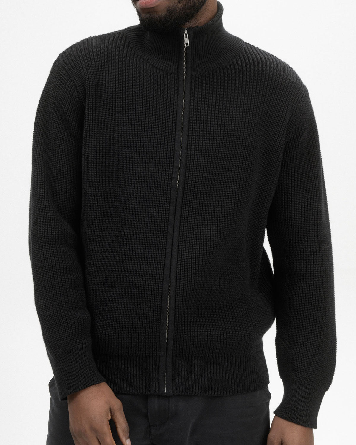 Mela Herren Rippstrick Jacke Bio Baumwolle