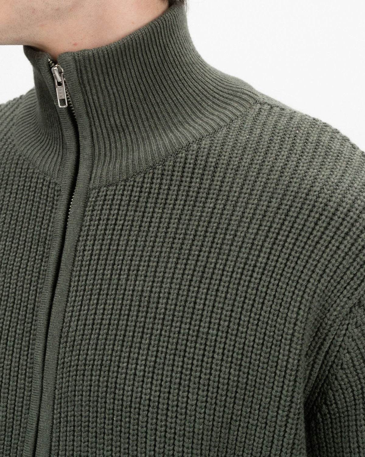 Mela Herren Rippstrick Jacke Bio Baumwolle