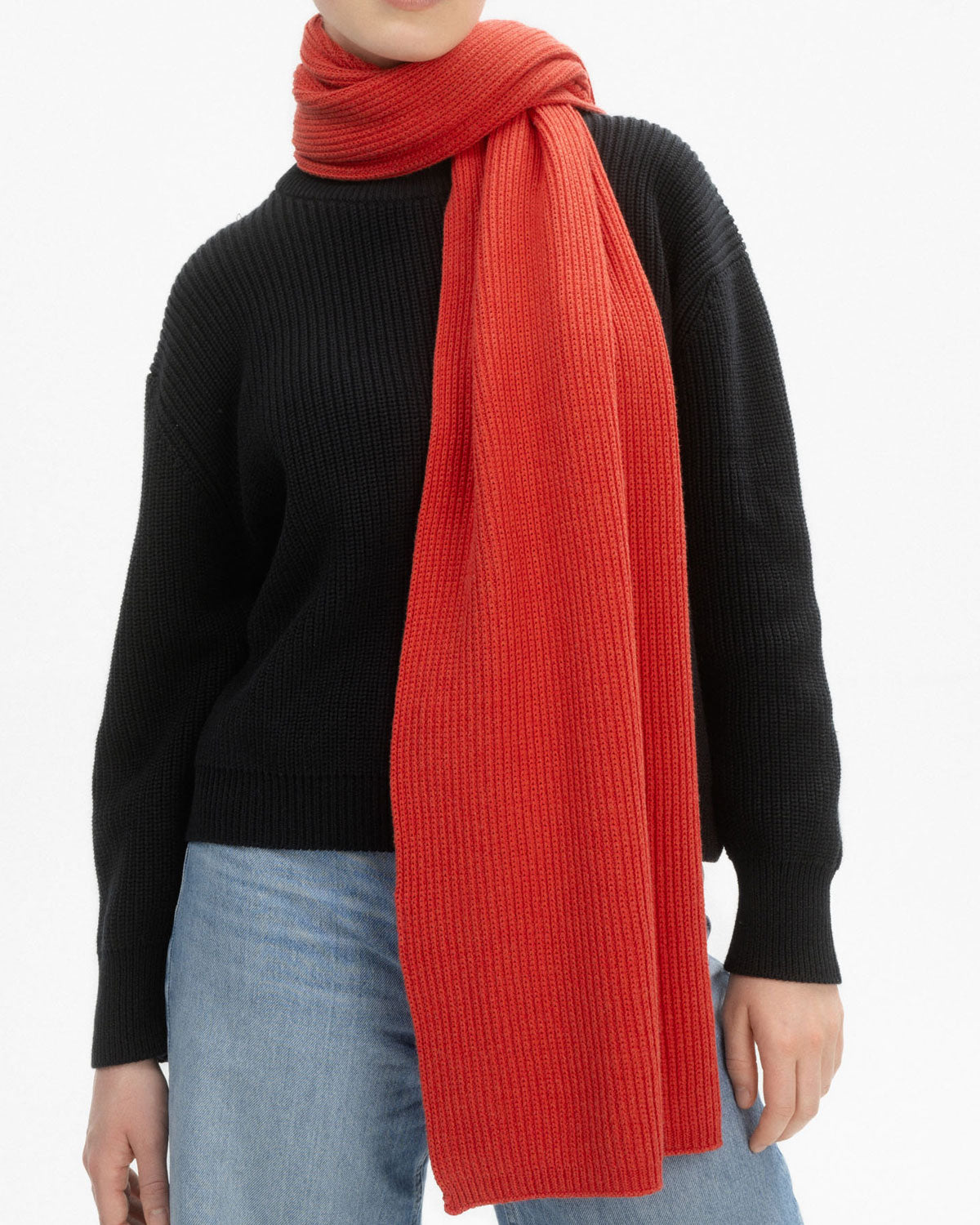 Mela Unisex Rippstrick Schal Bio Baumwolle