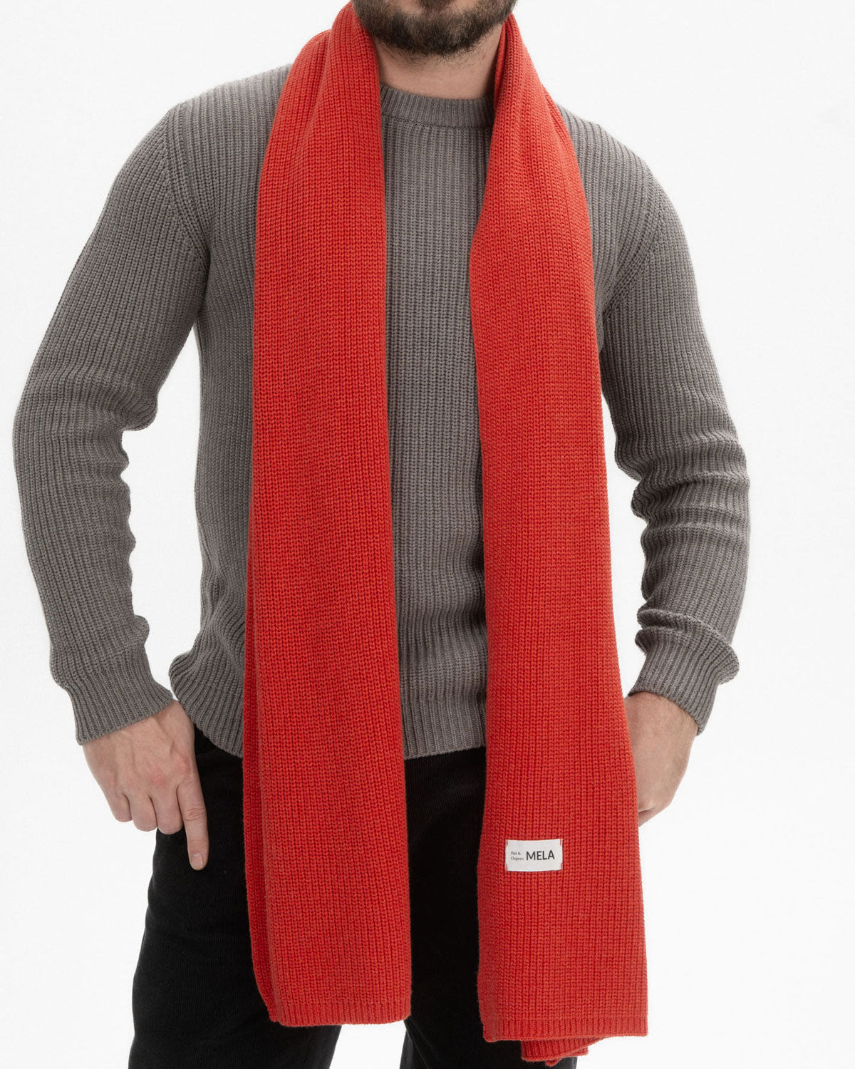 Mela Unisex Rippstrick Schal Bio Baumwolle