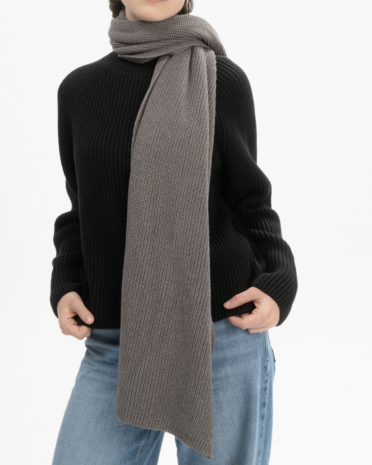Mela Unisex Rippstrick Schal Bio Baumwolle