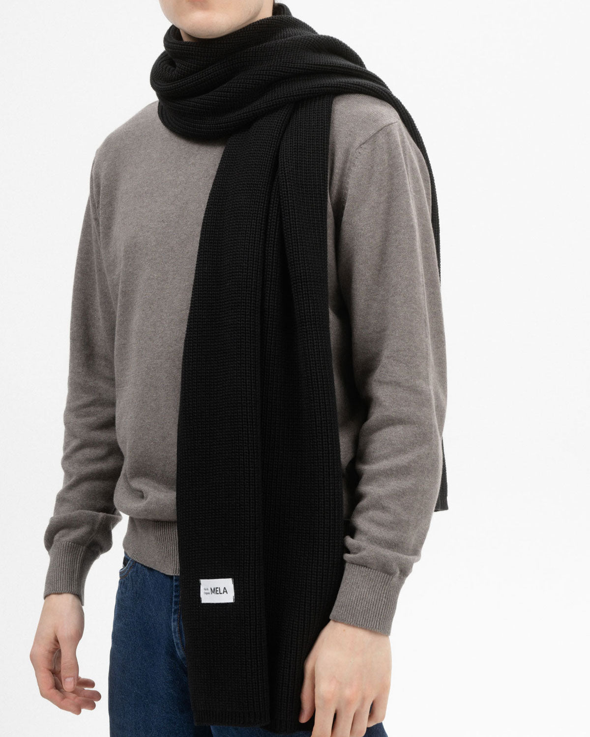 Mela Unisex Rippstrick Schal Bio Baumwolle