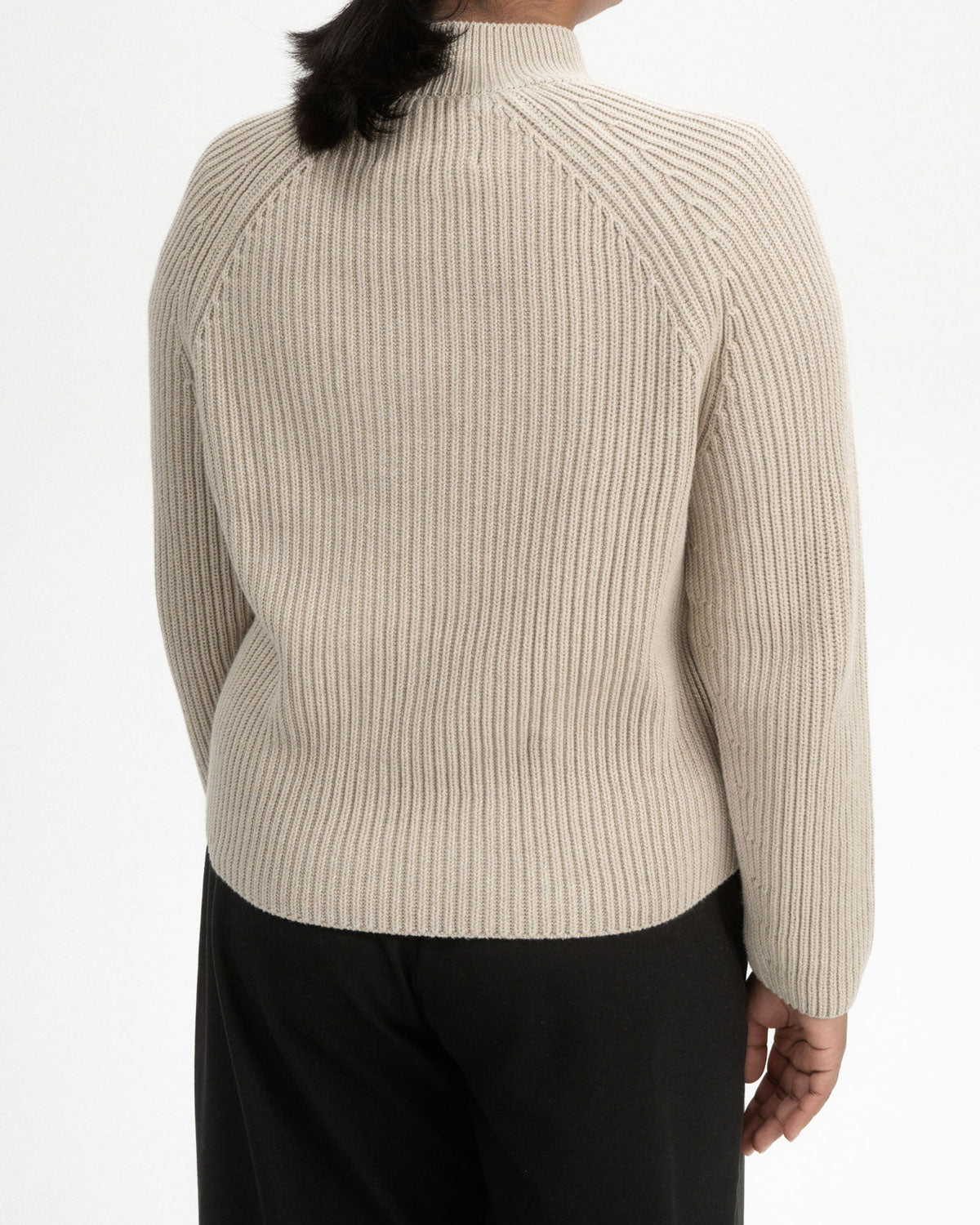 Mela Damen Rippstrick Stehkragenpullover Bio Baumwolle