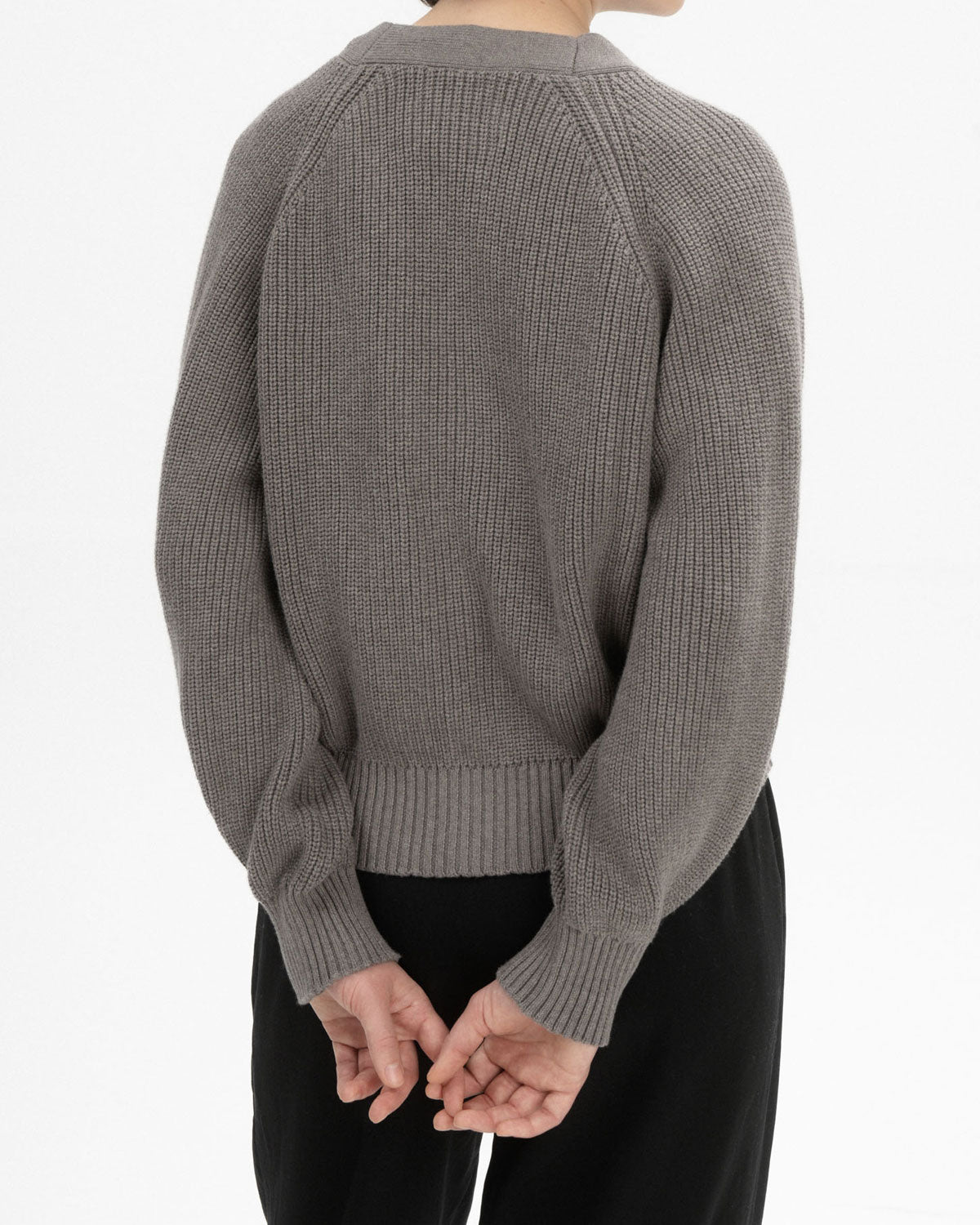 Mela Damen Rippstrick Cardigan Bio Baumwolle