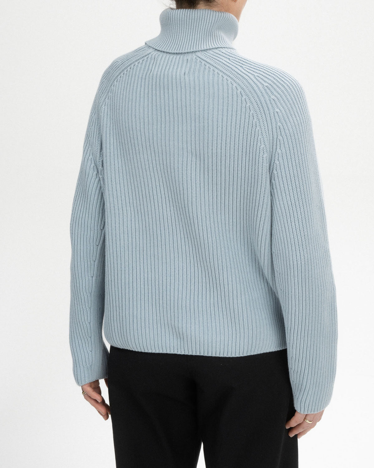 Mela Damen Rippstrick Rollkragenpullover Bio Baumwolle