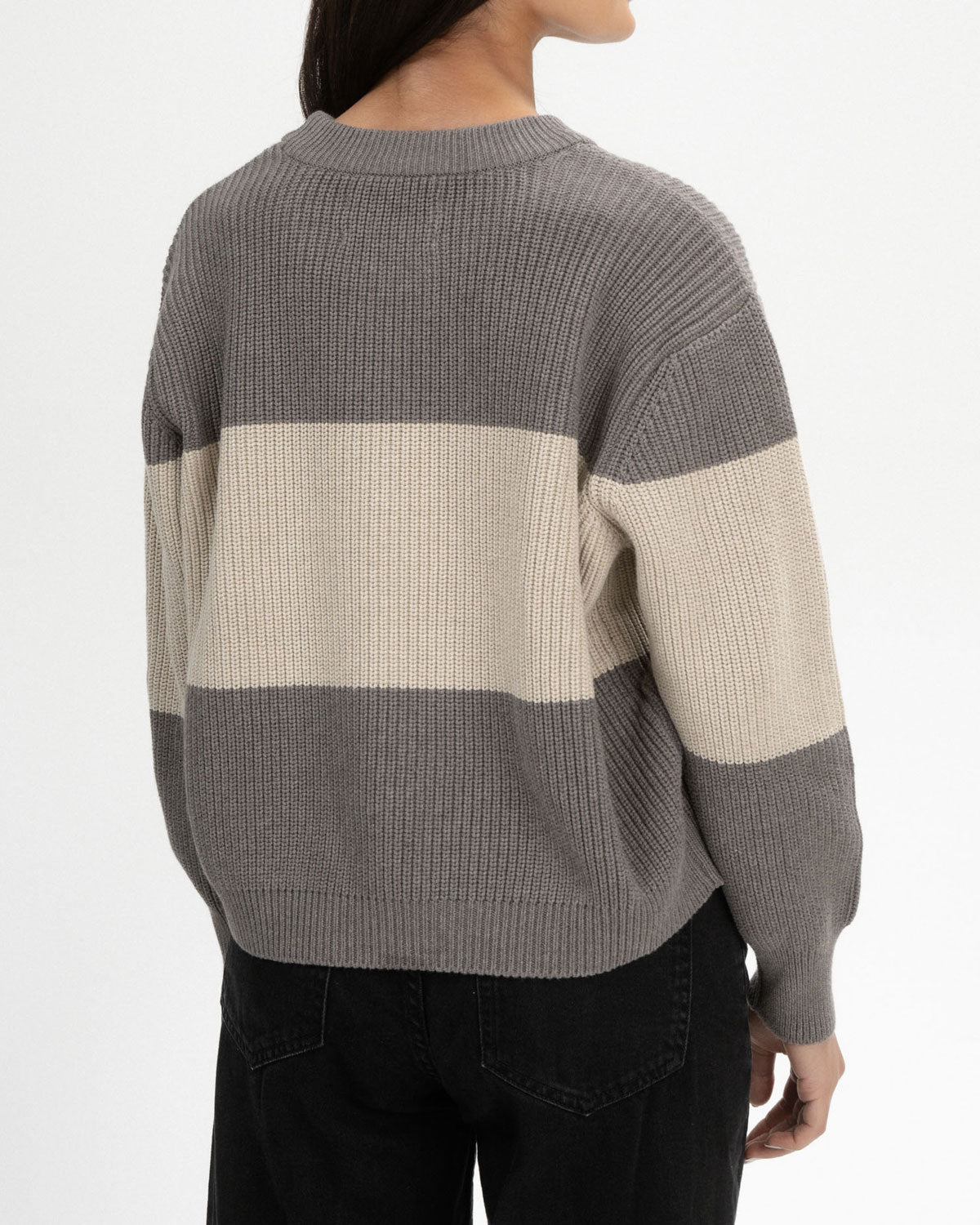 Mela Damen Rippstrick Pullover Bio Baumwolle