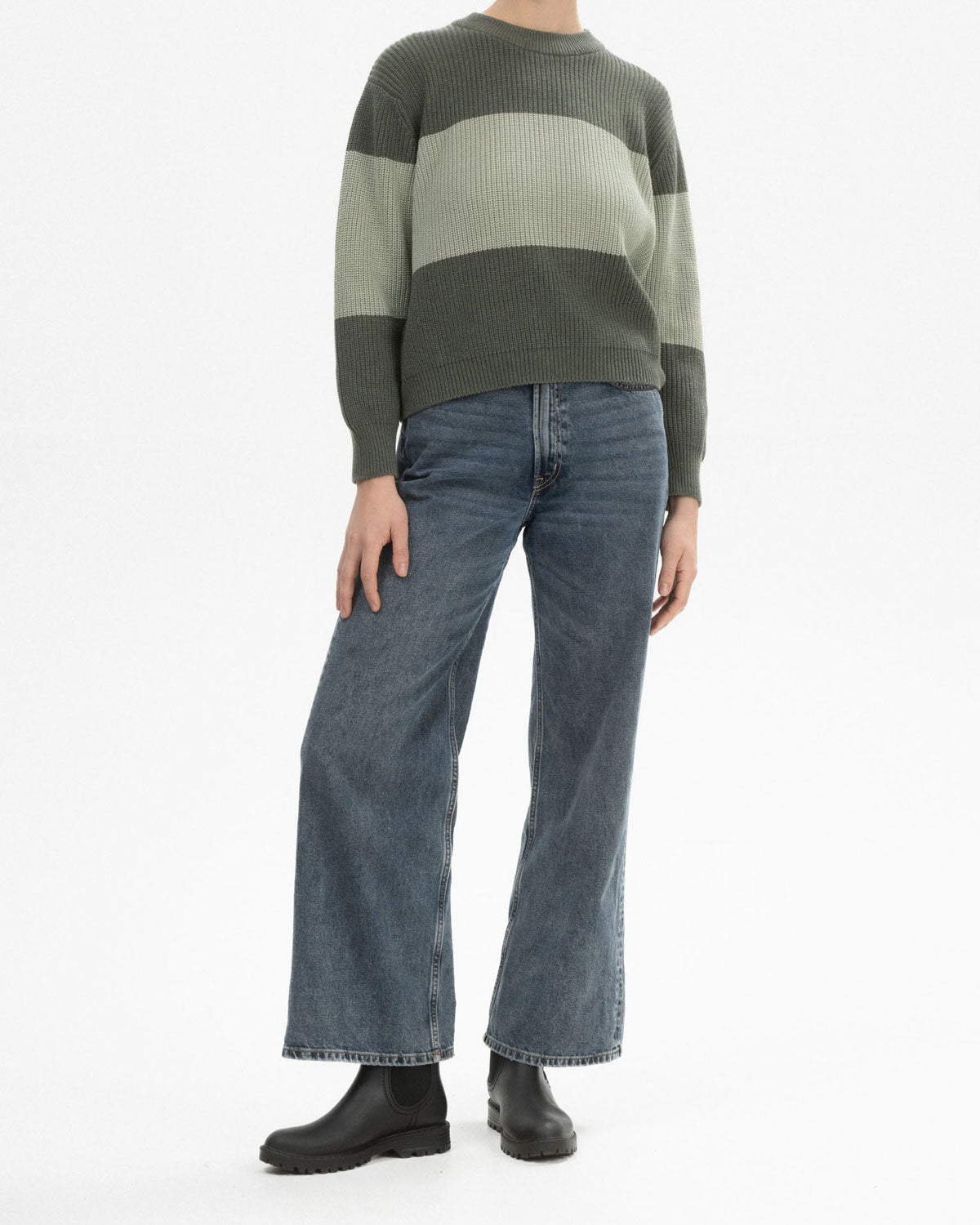 Mela Damen Rippstrick Pullover Bio Baumwolle