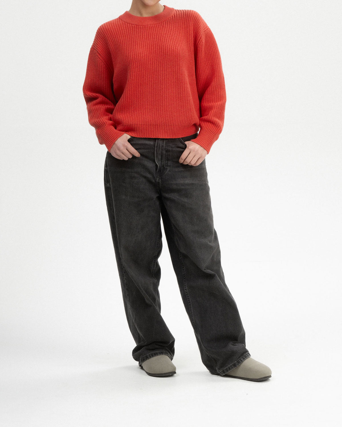 Mela Damen Rippstrick Pullover Bio Baumwolle