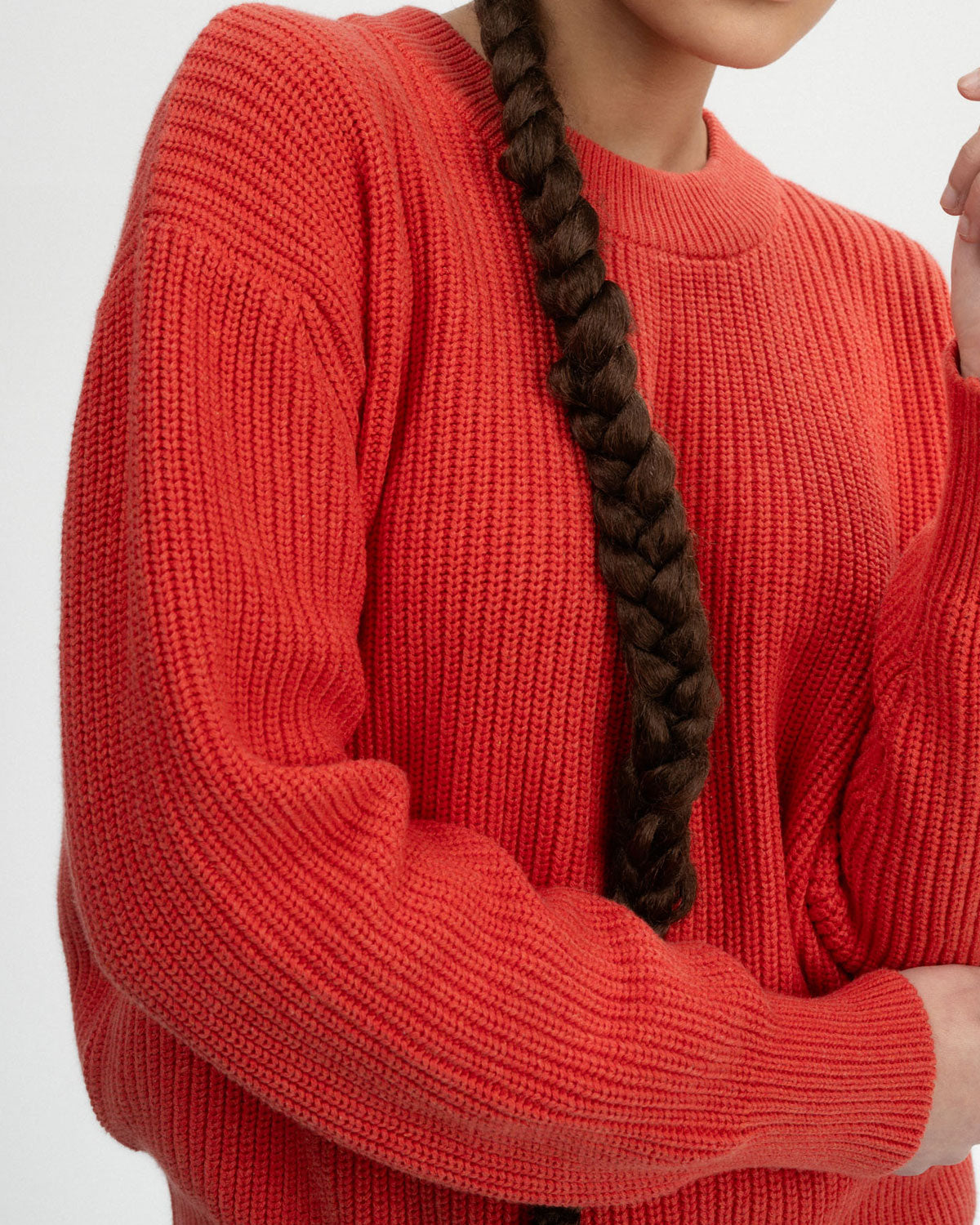 Mela Damen Rippstrick Pullover Bio Baumwolle