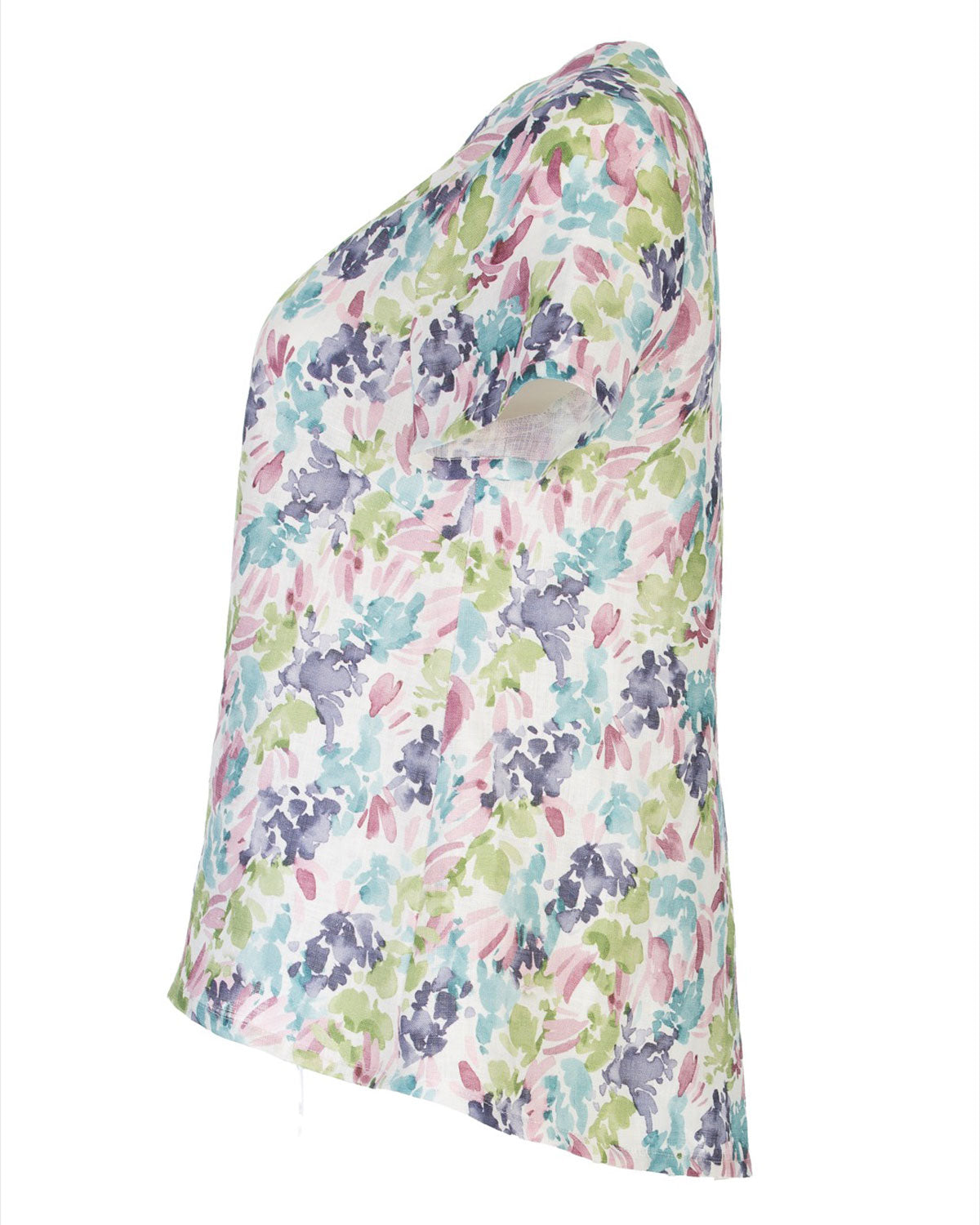 Naturalmente Damen-Leinenbluse mit floralem Muster