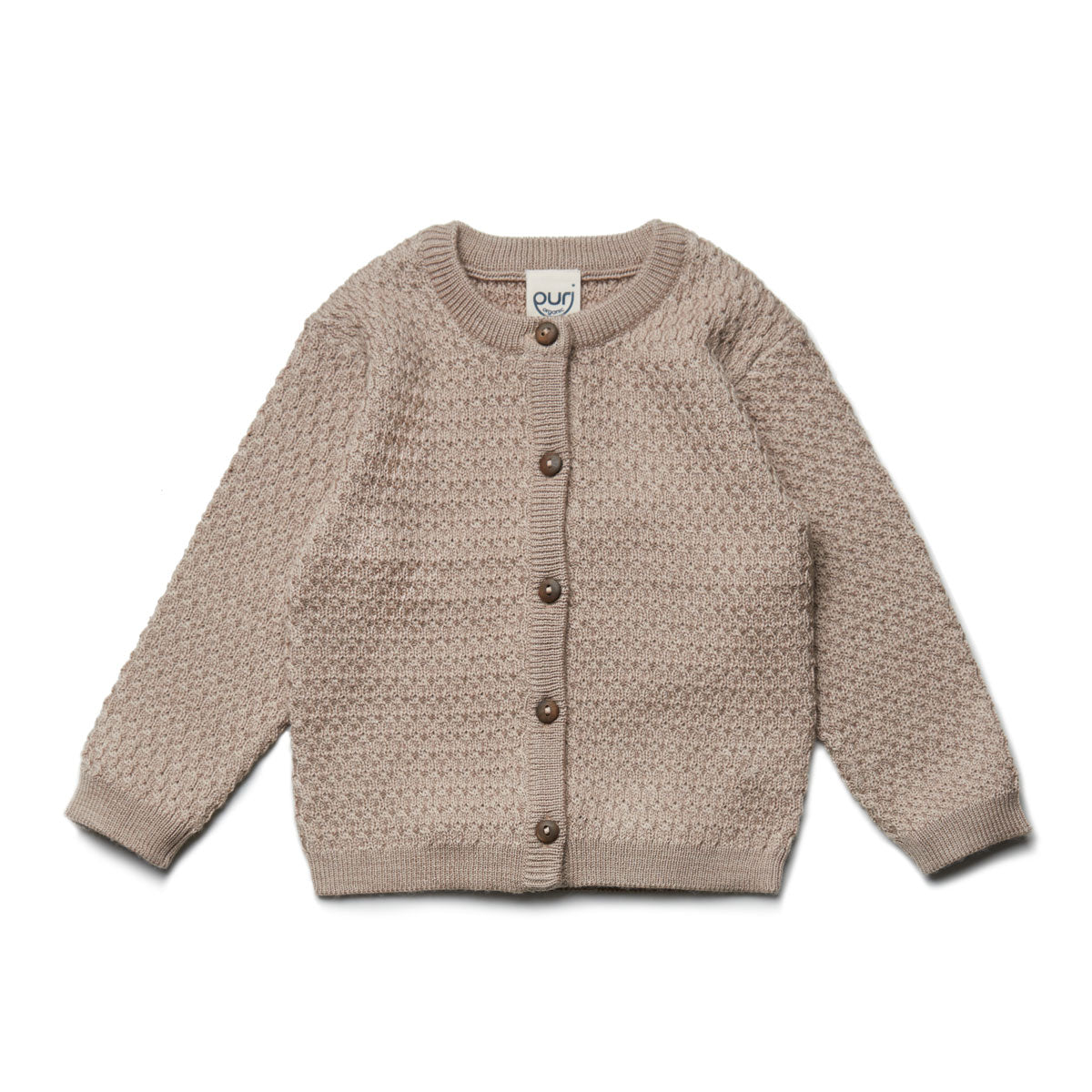 Puri Organic Baby Cardigan Struktur Merinowolle