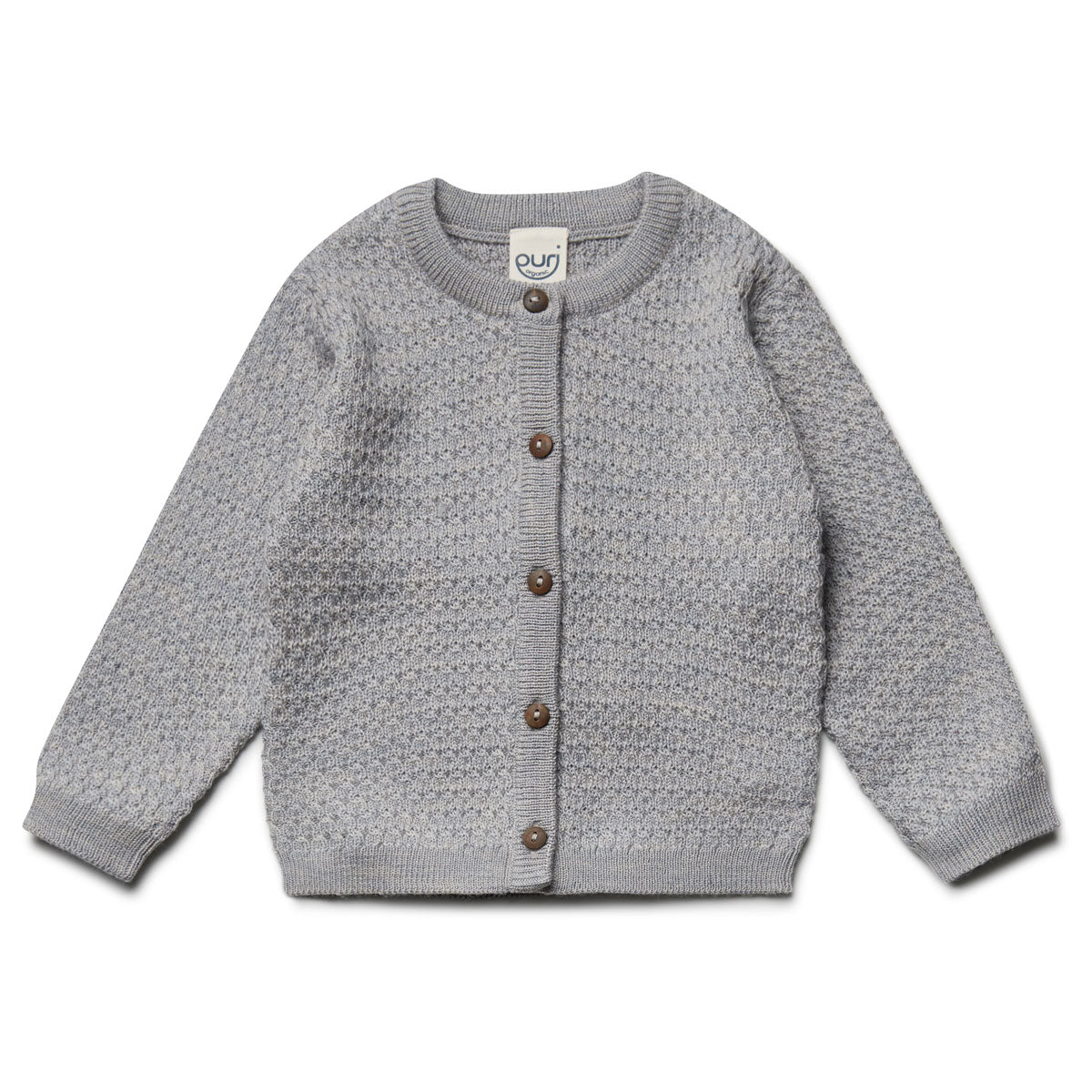 Puri Organic Baby Cardigan Struktur Merinowolle
