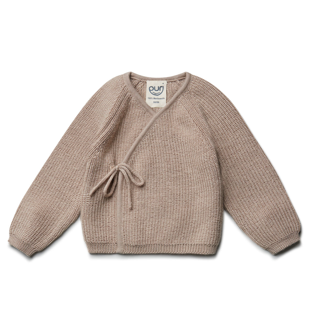 Puri Organic Baby Kimono Jacke Perlfangstrick Merinowolle