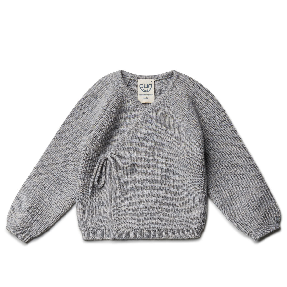 Puri Organic Baby Kimono Jacke Perlfangstrick Merinowolle