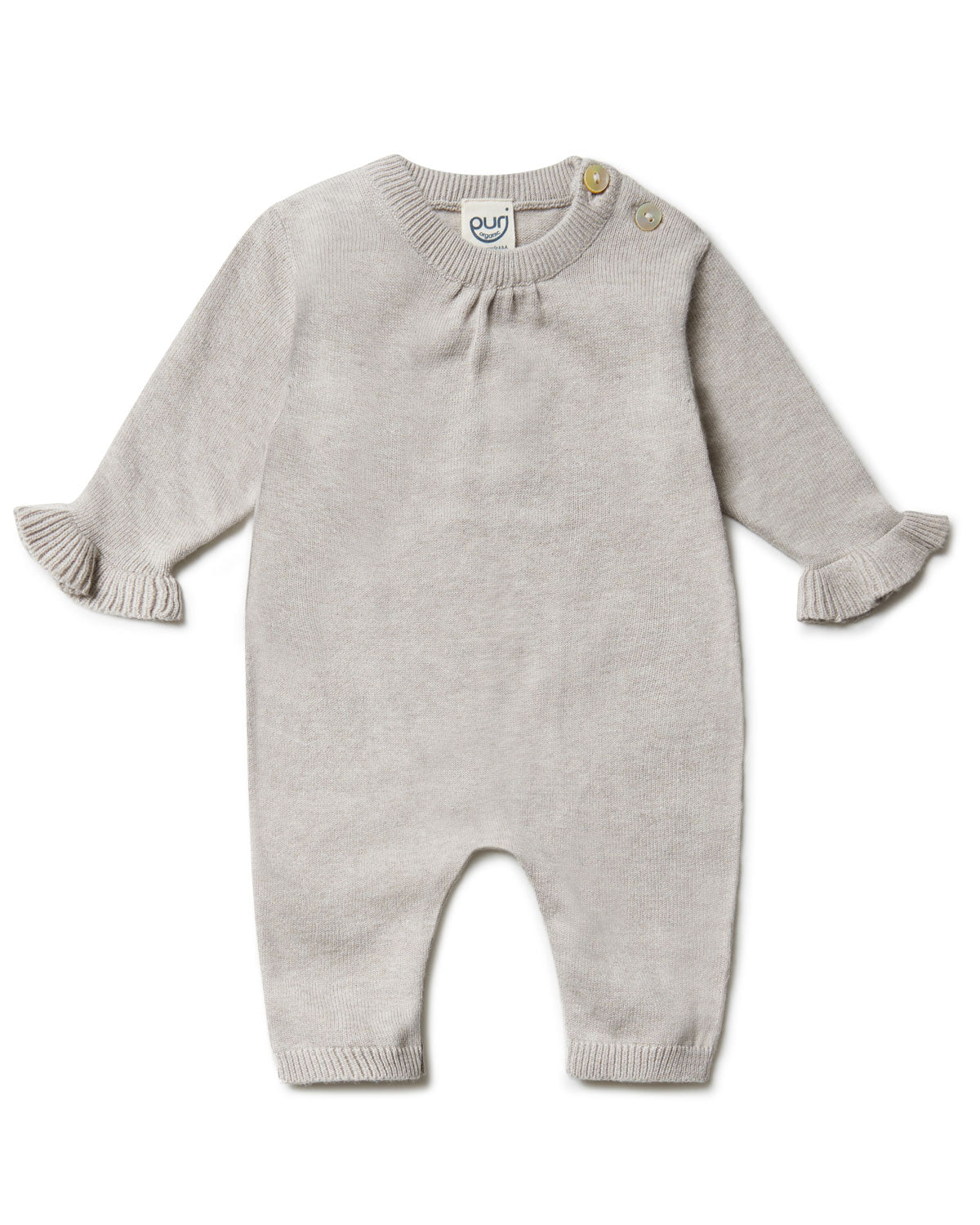 Puri Organic Baby Overall Faltendetail Bio Baumwolle Seide