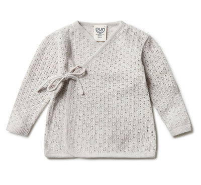 Puri Organic Baby Strick Kimono Ajour Bio Baumwolle Seide