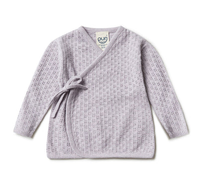 Puri Organic Baby Strick Kimono Ajour Bio Baumwolle Seide