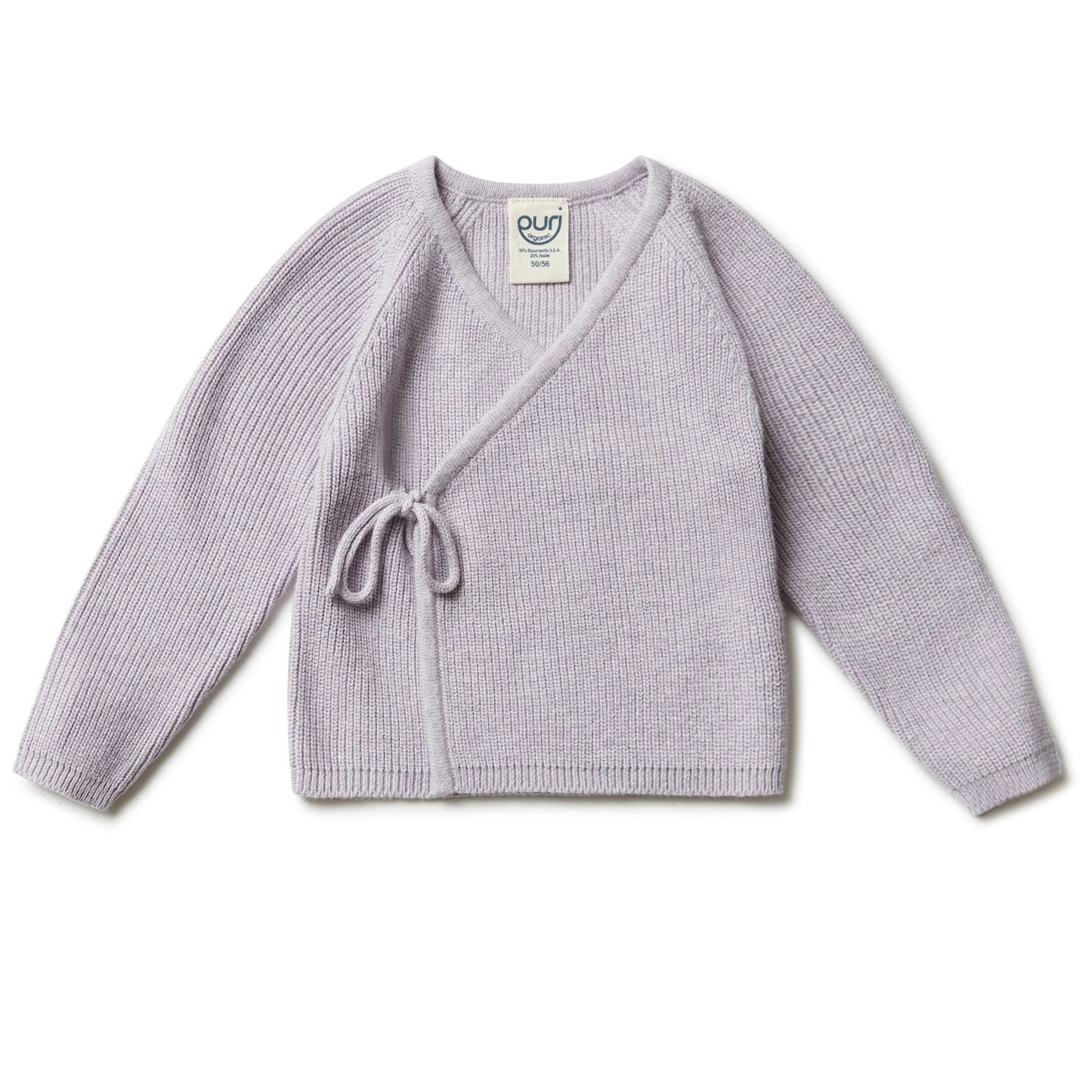 Puri Organic Baby Kimono Jacke Perlfangstrick Bio Baumwolle Seide