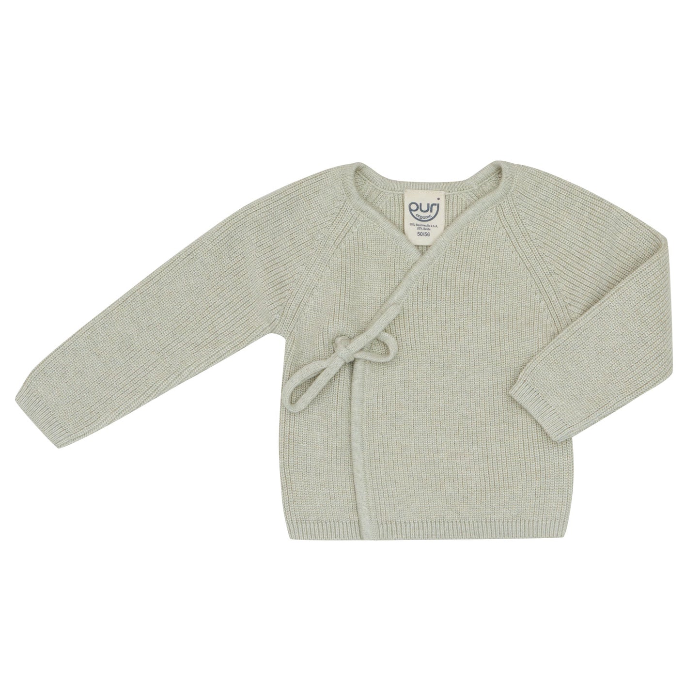 Puri Organic Baby Kimono Jacke Perlfangstrick Bio Baumwolle Seide