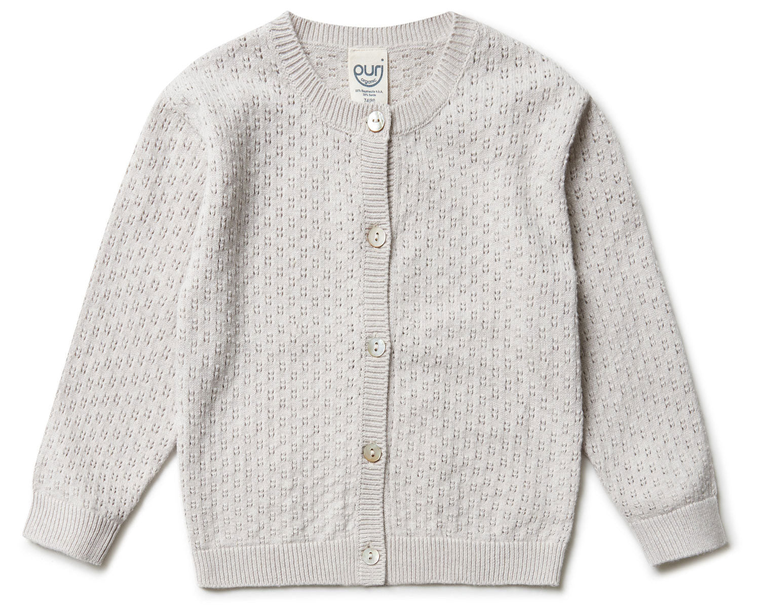 Puri Organic Baby Jacke Ajour Bio Baumwolle Seide