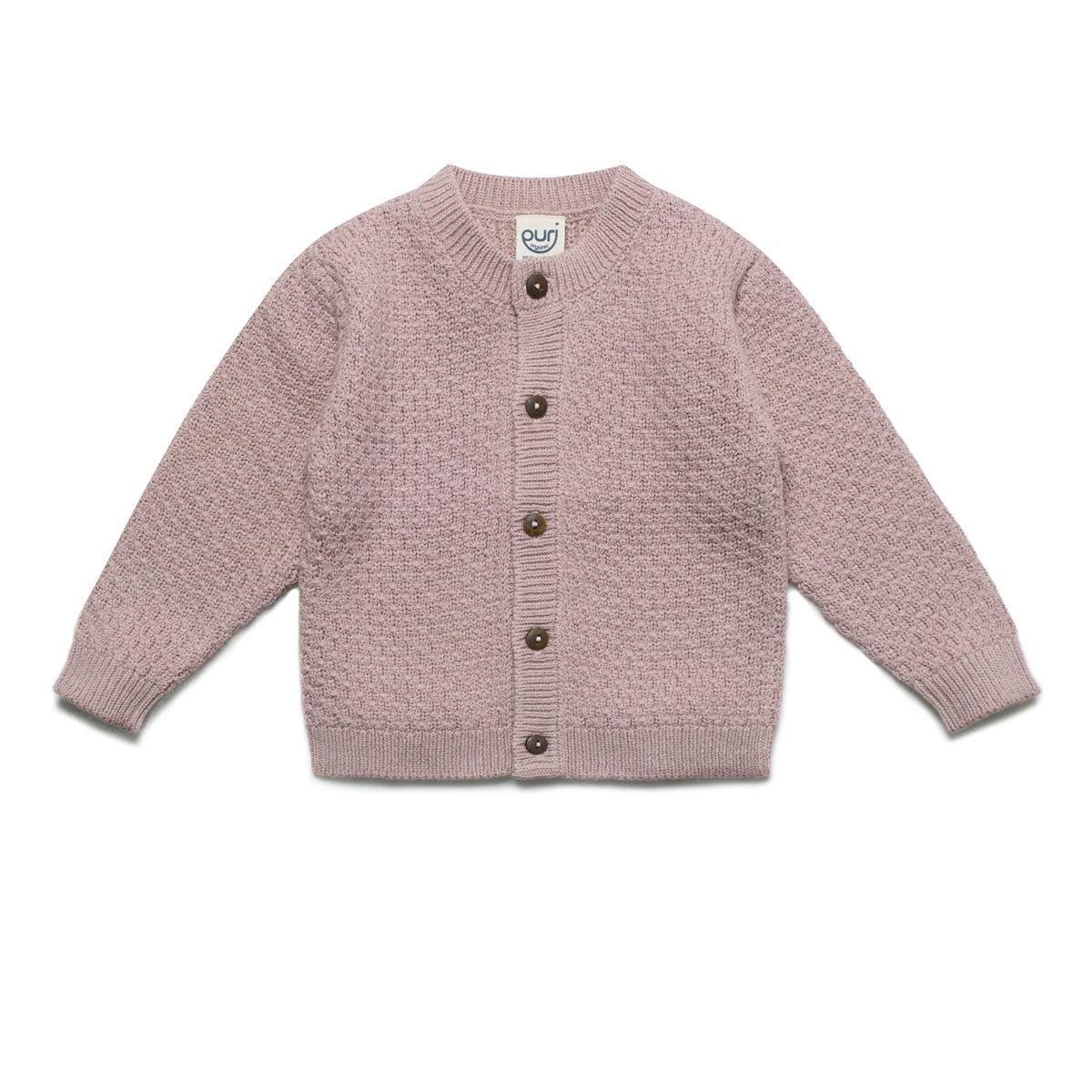 Baby Kinder Cardigan Moosstrick Baumwolle (Bio) Schurwolle