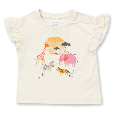 Baby T-Shirt mit Safaridruck Bio Baumwolle