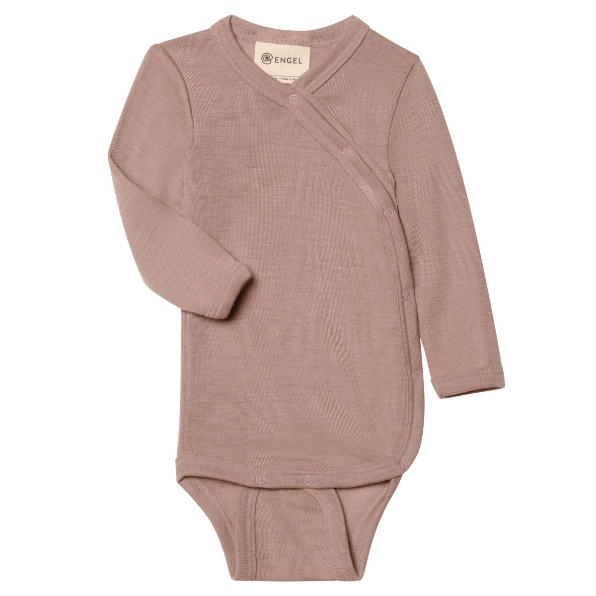 Engel Natur Wickelbody Langarm Wolle Seide