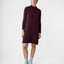 Mela Damen Bio Baumwolle Basic Stehkragen Feinstrick Kleid